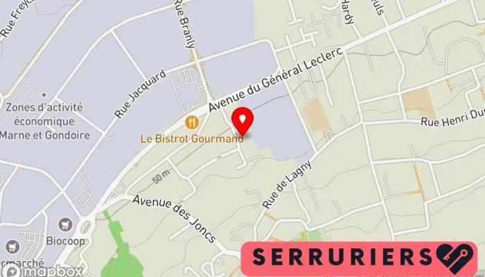 carte de SERRURIER GRAND PARIS - Dépannage serrurerie, rideaux métalliques et portes sectionnelles Service de serrurerie d'urgence, Fournisseur de métal, Service de réparation à Saint-Thibault-des-Vignes