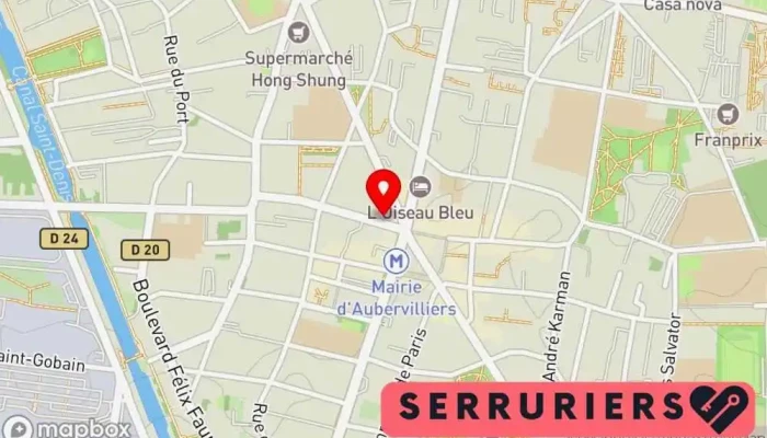 carte de SERRURIER NAHIL SERVICE CLEFS AUBERVILLIERS Serrurier à Aubervilliers