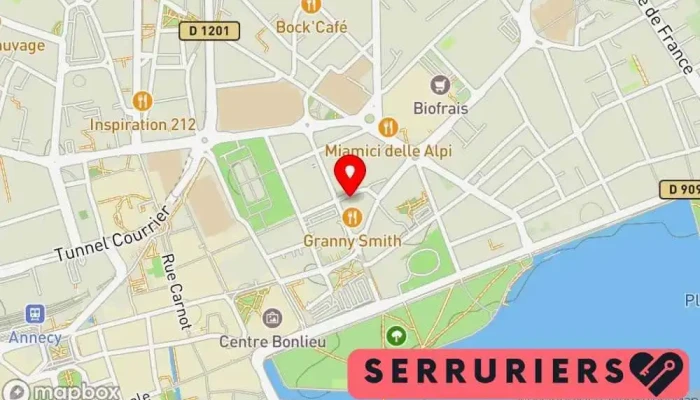 Serrurier Rue De La Paix Annecy -  Carte - Annecy