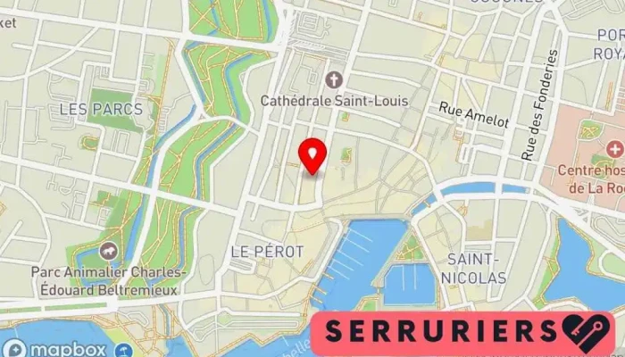 carte de Servix Serrurier, Service de reproduction de clés, Magasin de coffres-forts à La Rochelle