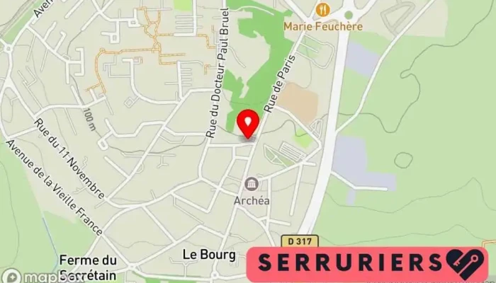 Societe Theodore Willy Serruriers Puiseux En France Carte - Puiseux-en-france