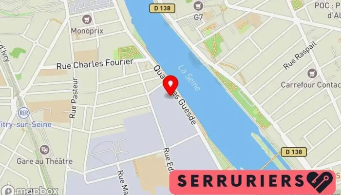 Trenois Setin Vitry -  Sur Seine Carte - Vitry-sur-seine