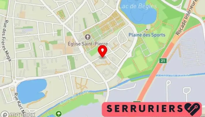 carte de TSMA DEPANNAGE BEGLES serrure volet fermetures plomberie électricité portails Service de serrurerie d'urgence, Électricien, Serrurier, Plombier, Vitrier, Magasin de stores et de rideaux à Bègles