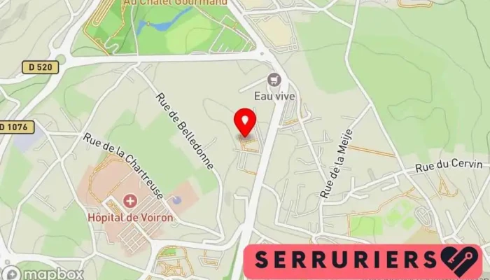 Voiron Serrurerie Depannage -    Picard Serrures Carte - Voiron